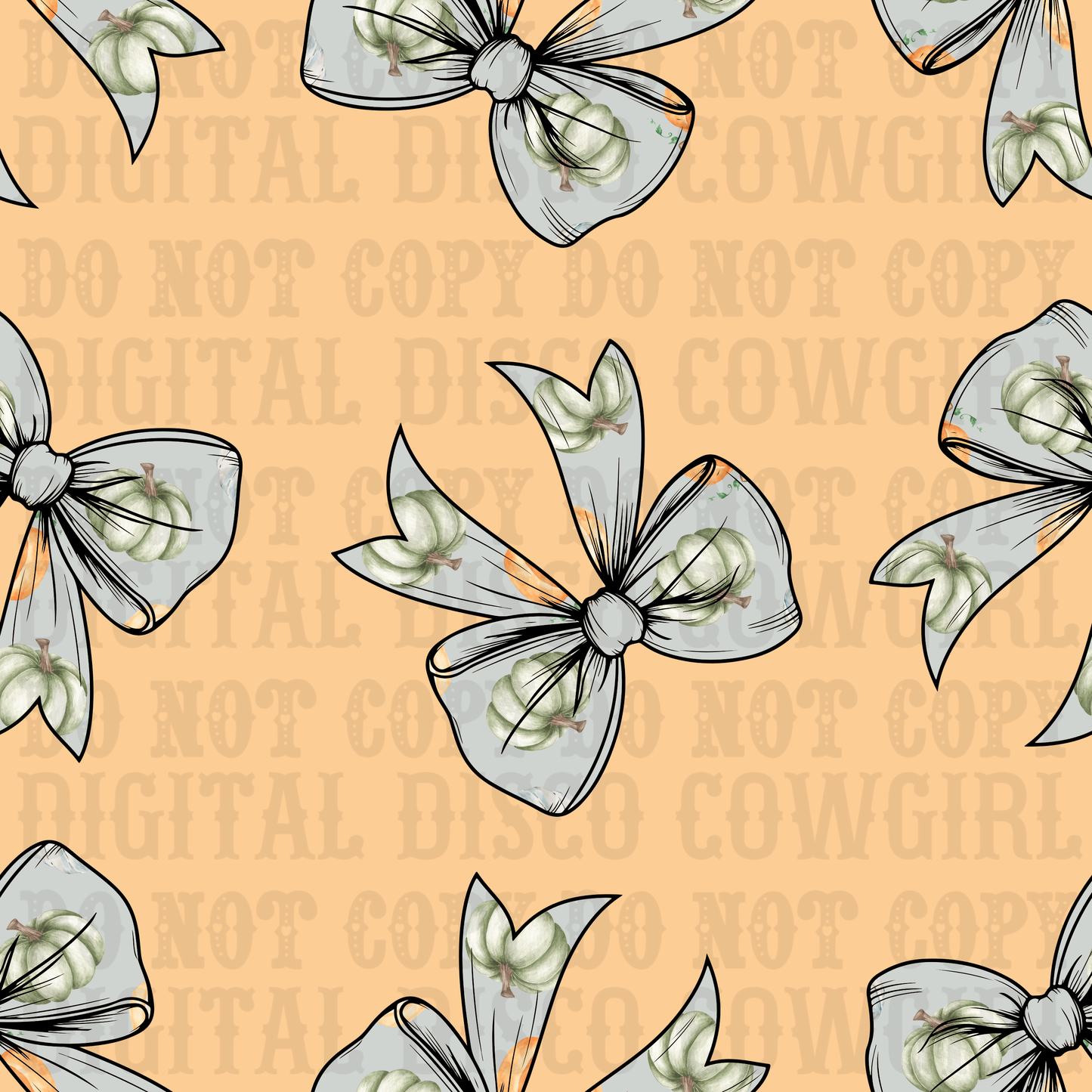 Pumpkin Bow Seamless File