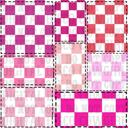Pink Checker Patchwork File