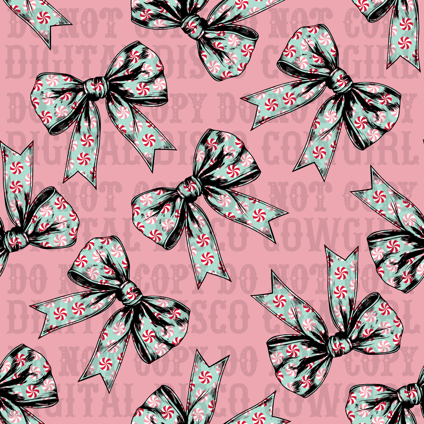 Peppermint Bow Seamless File